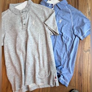 2-Johnny O polo shirts. Barely worn. One blue and one light gray